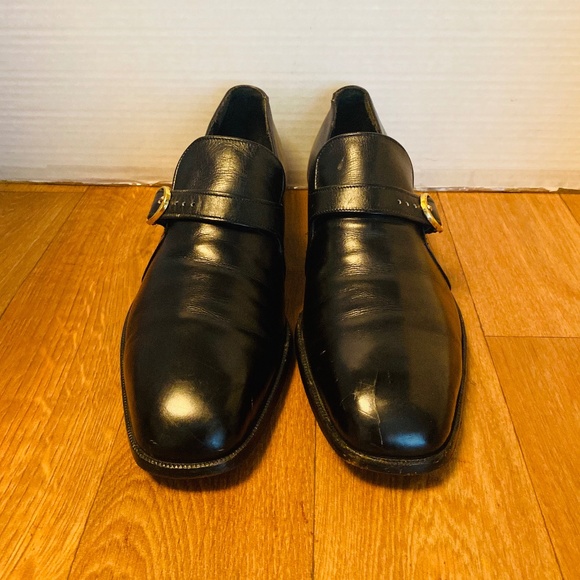Vintage Men\'s Bullock & Jones Black Leather Oxford Loafers, 8.5. main image 6